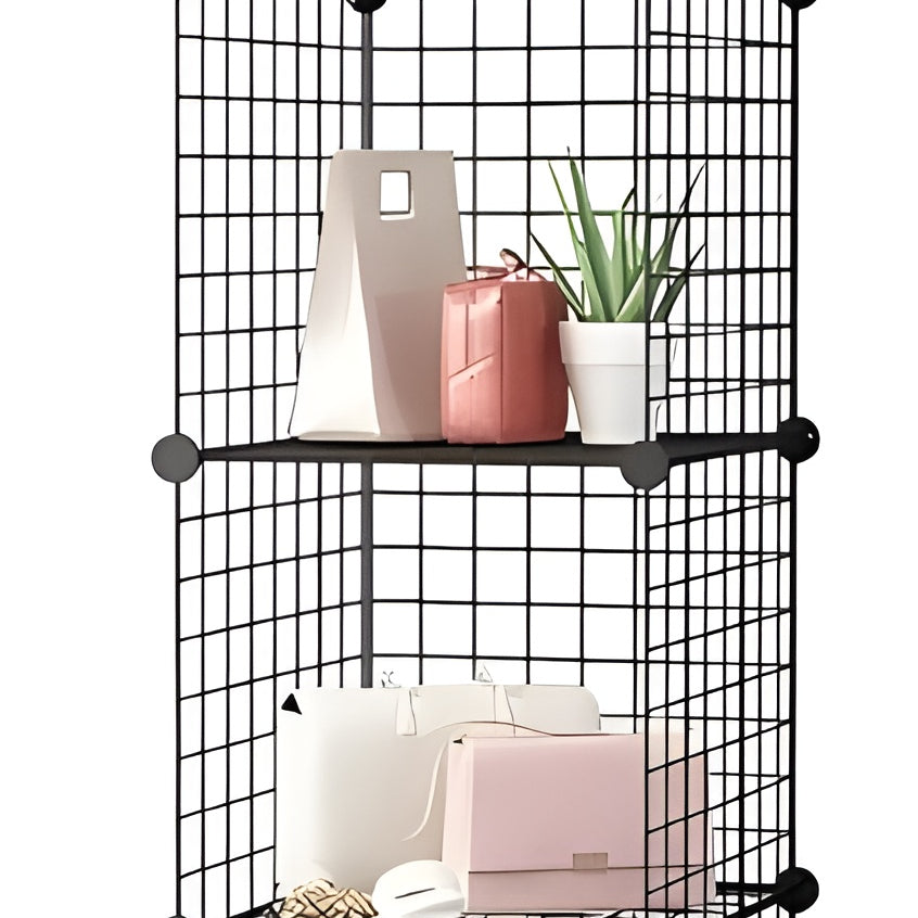 4_cube_iron_wardrobe_for_compact_storage__Black