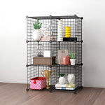 6_cube_iron_wardrobe_for_clothes_storage__Black