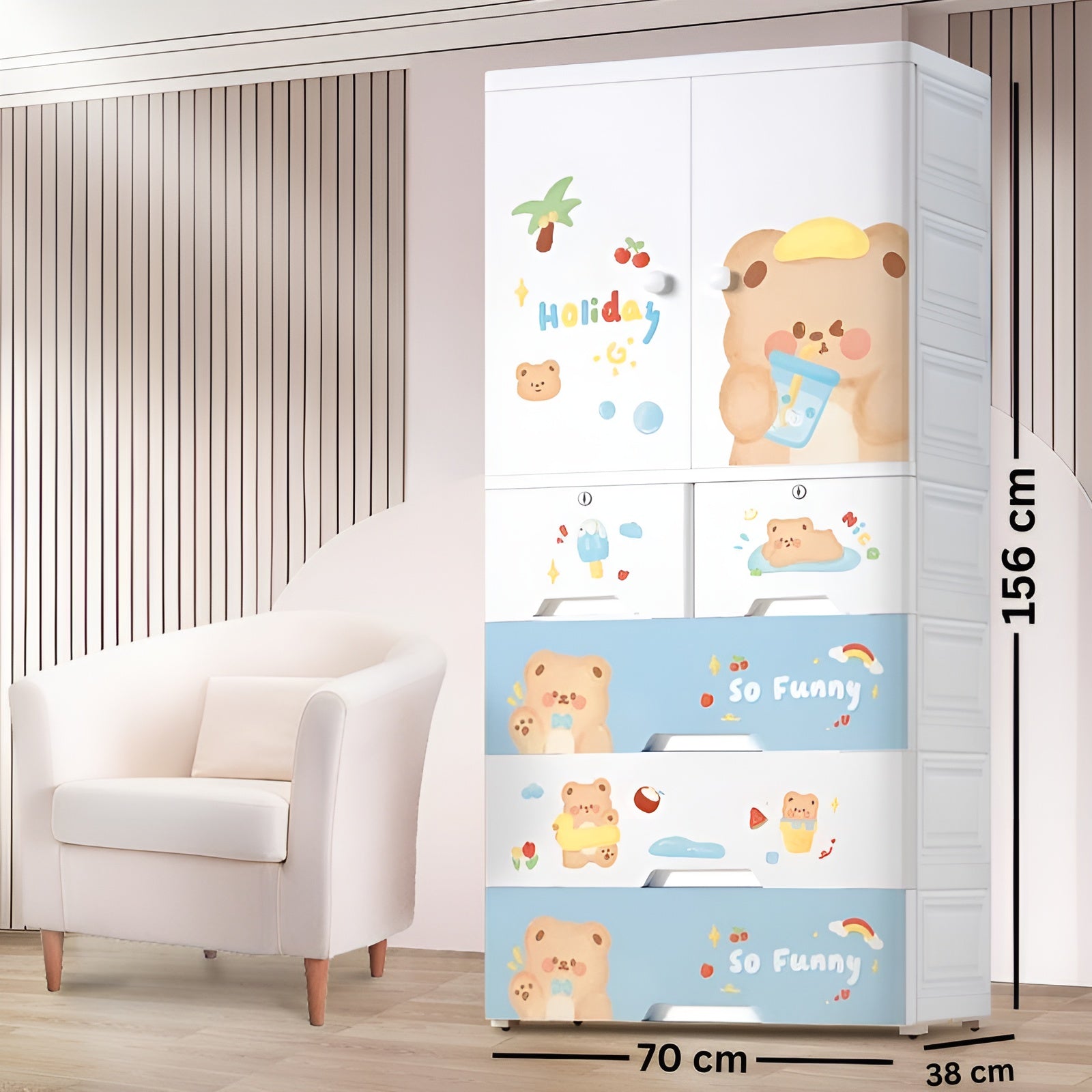 7025_Summer_Bear_Foldable_plastic_cupboard_for_kids_online__summer-bear