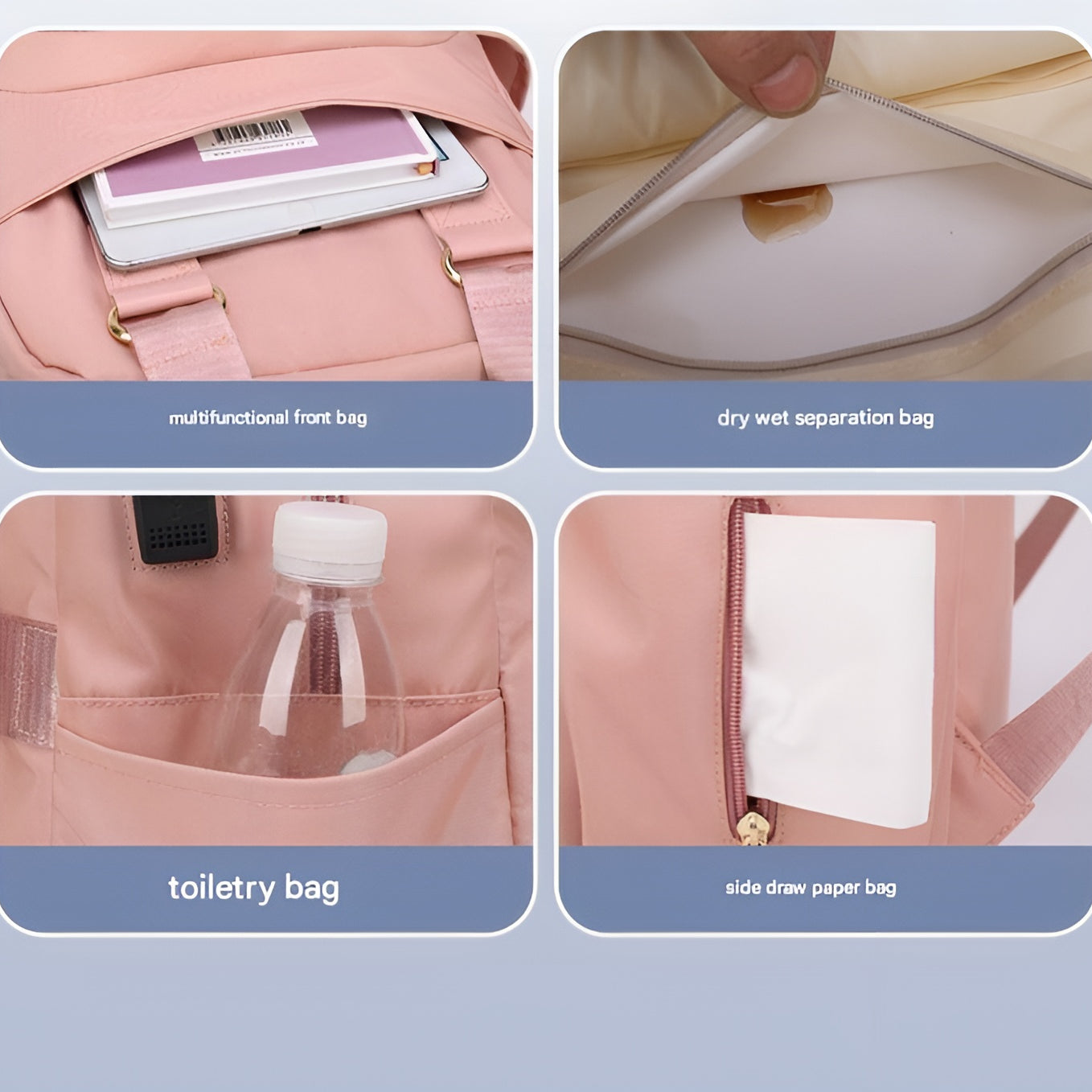 All-in-one_mommy_diaper_bag_with_large_storage_space__Pink