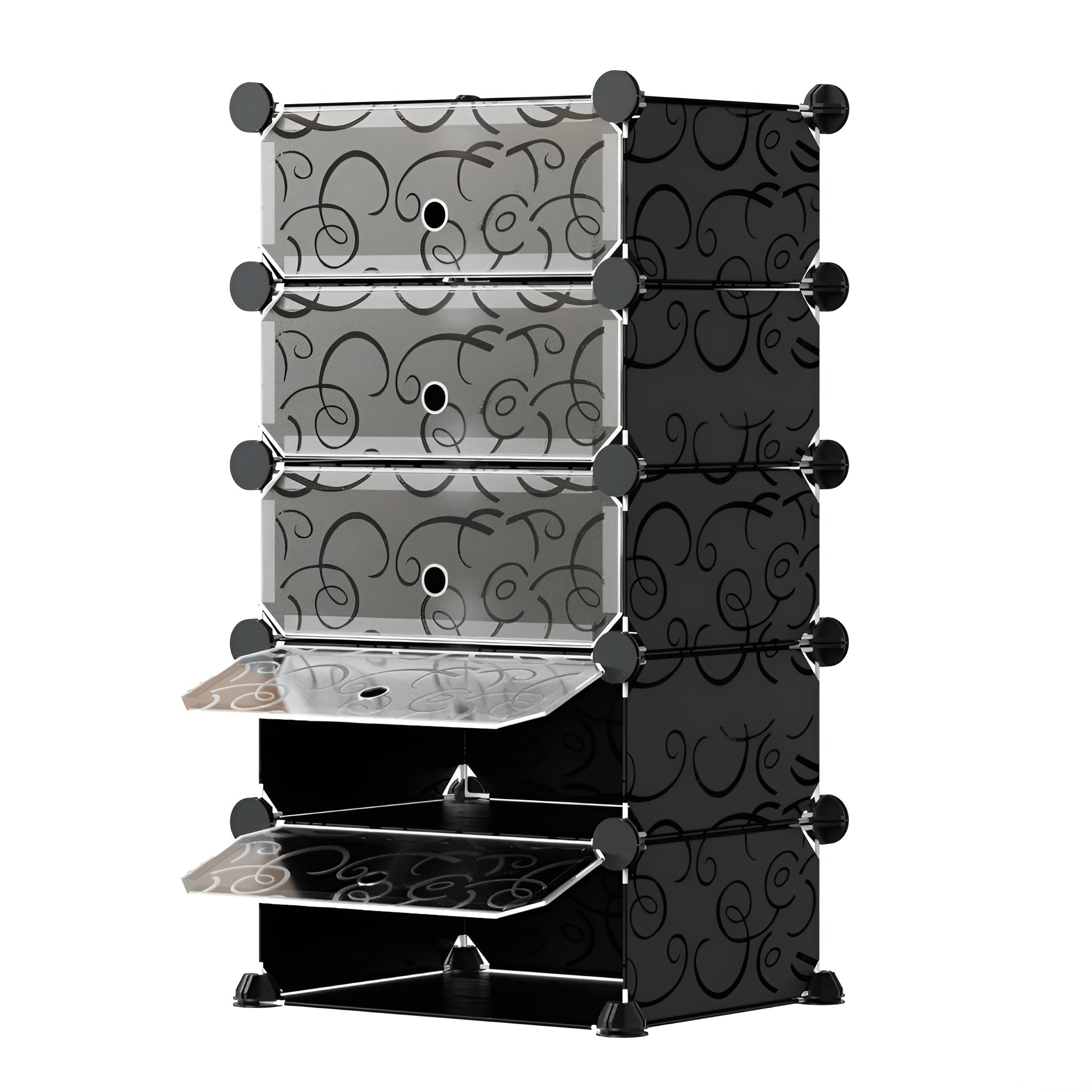 Collapsible_soft_plastic_shoe_boxes_for_dorm_rooms__10-pair-black