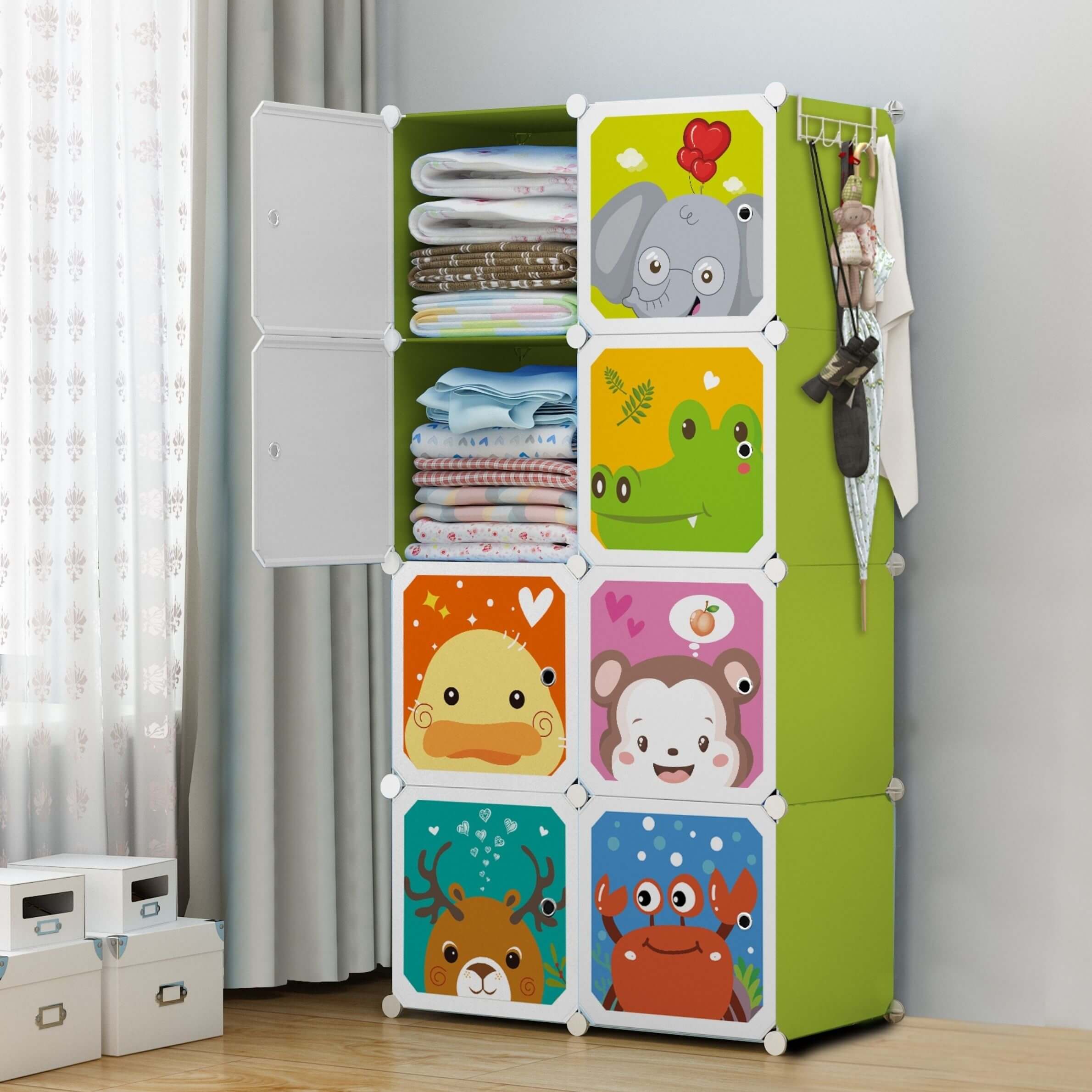 Durable_Soft_Plastic_Document_&_Clothing_Cabinet_8_door__lemon-green