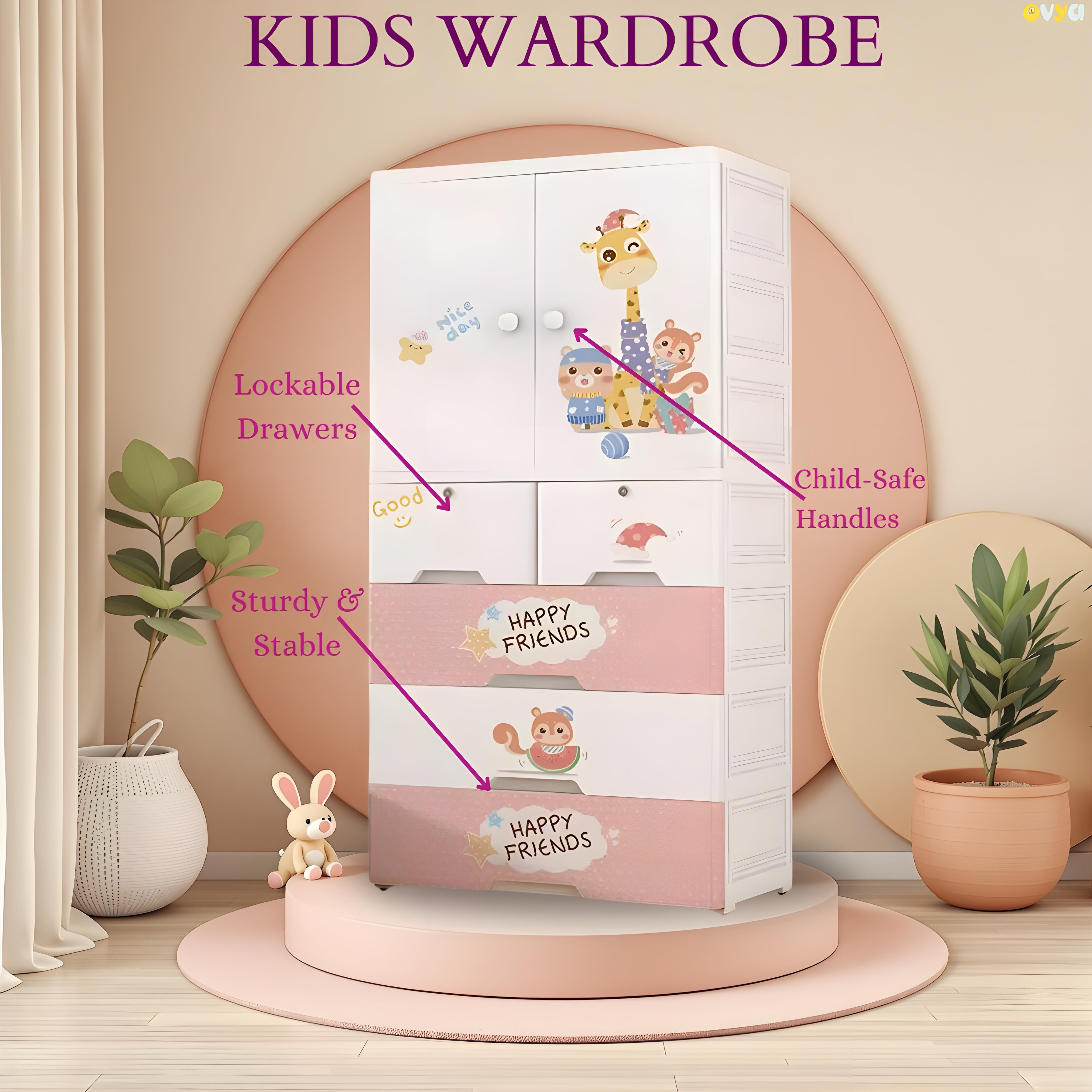 Durable_plastic_cupboard_for_children__Durable_plastic_cupboard_for_children__giraffe