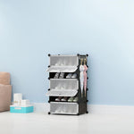 Easy-to-clean_soft_plastic_shoe_organizer__10-pair-black