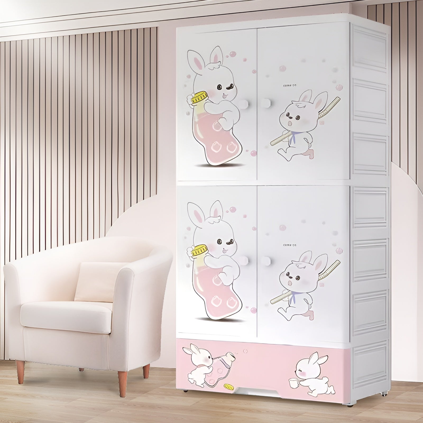 Kids-plastic-wardrobe-for-clothes-and-toys__rabbit