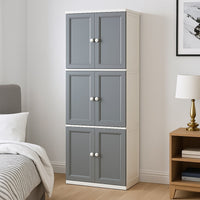 Kids Cube Wardrobe – Cute Design Storage for Clothes, Books & Toys__6533 A Grey