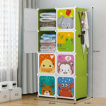 Ligh_weight_Plastic_Clothes_Wardrobe_8_door__lemon-green