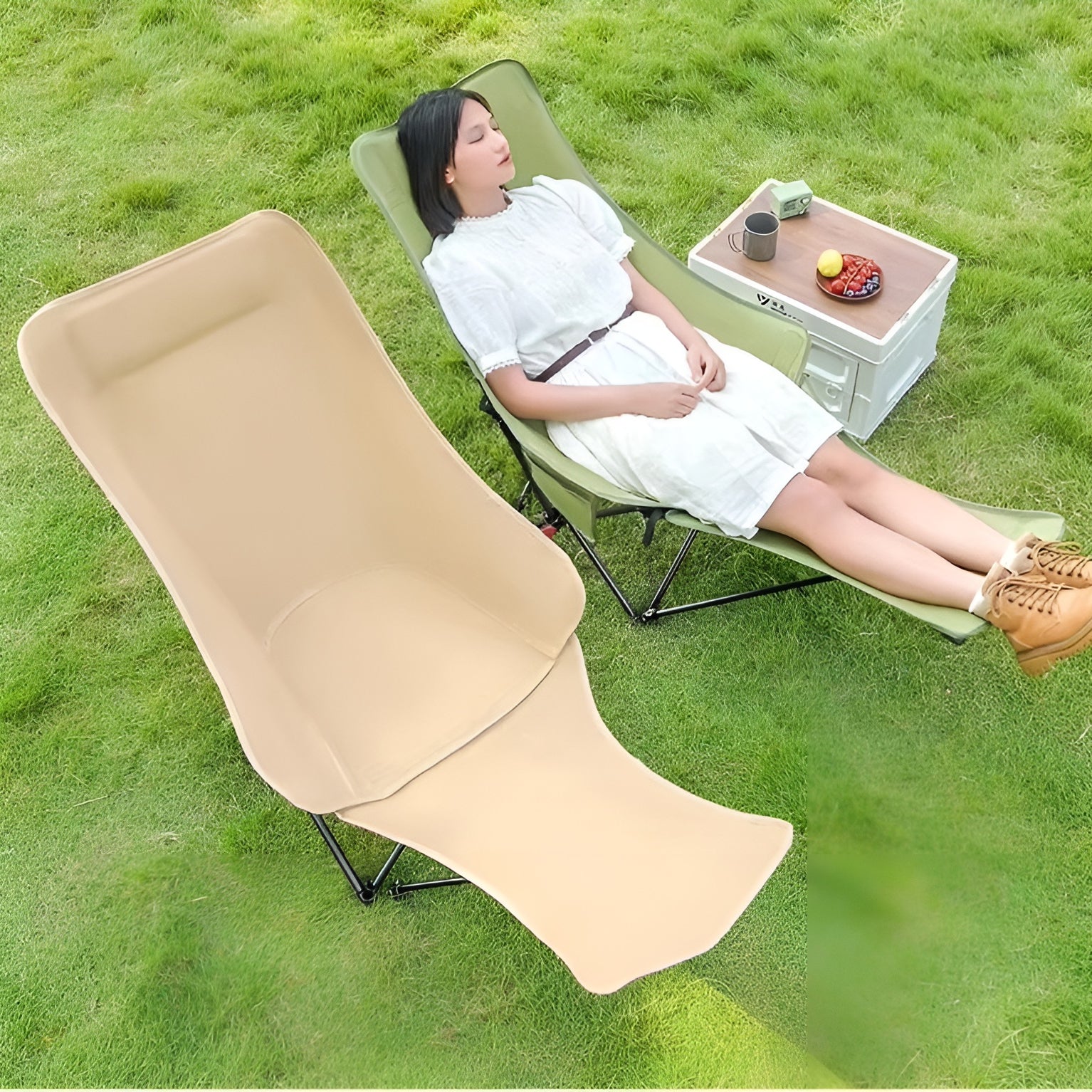 Lightweight Travel Chair__cream