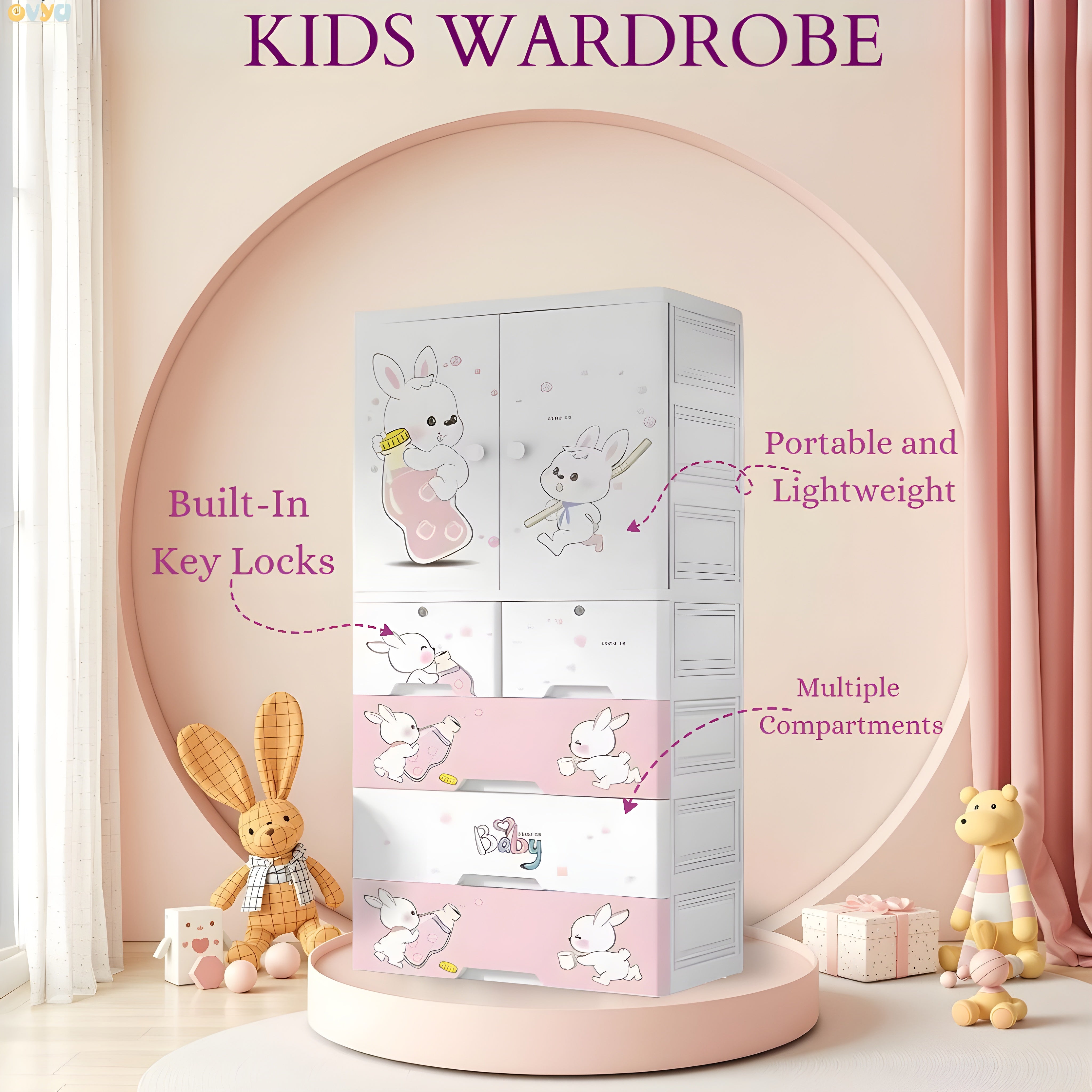 Lightweight_plastic_almirah_for_kids_room__rabbit