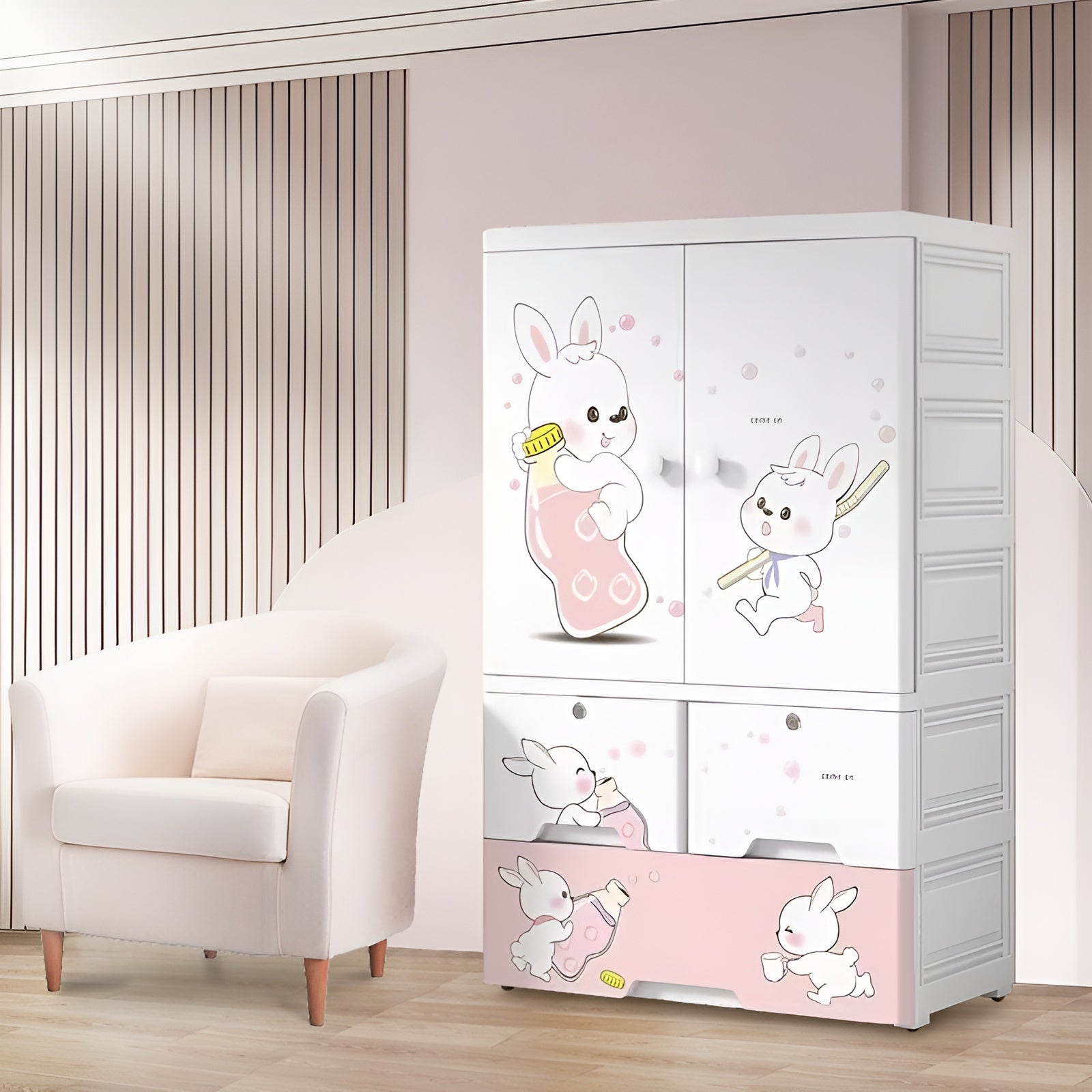 Plastic-almirah-for-children-with-colorful__rabbit