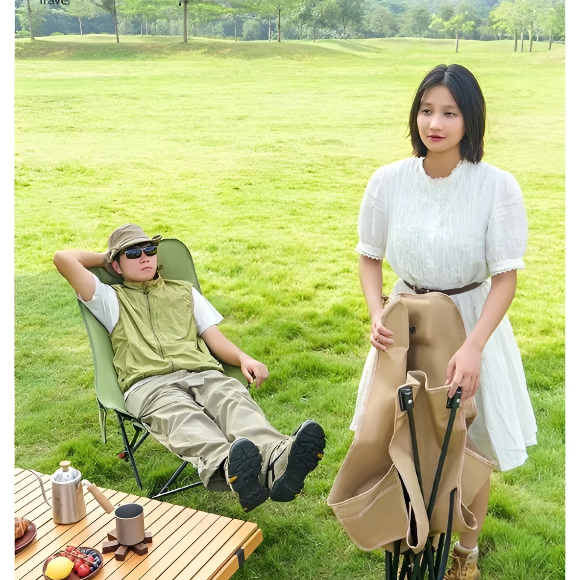 Travel-Friendly Recliner Seat__cream