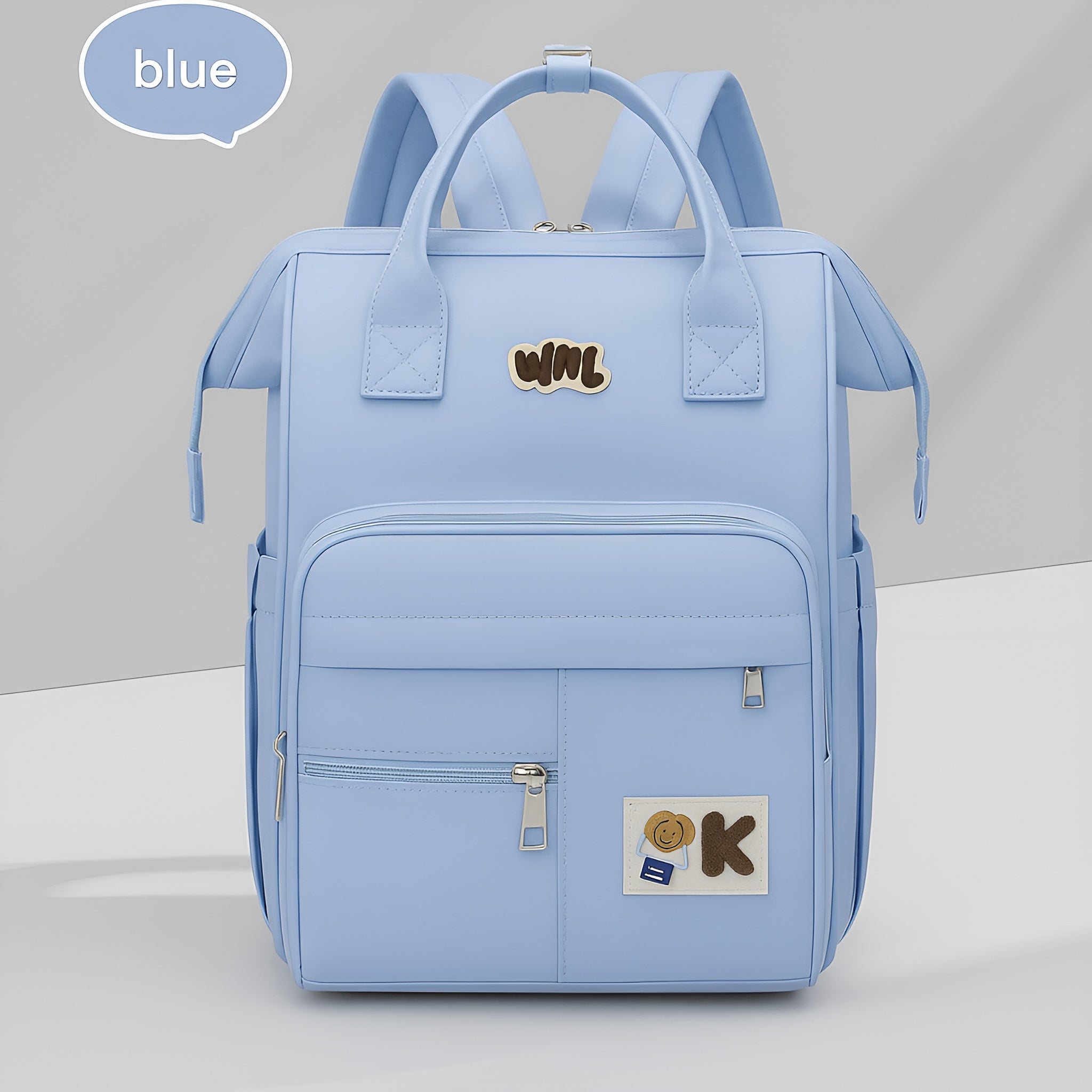 multi-pocket_maternity_travel_backpack__Sky-blue