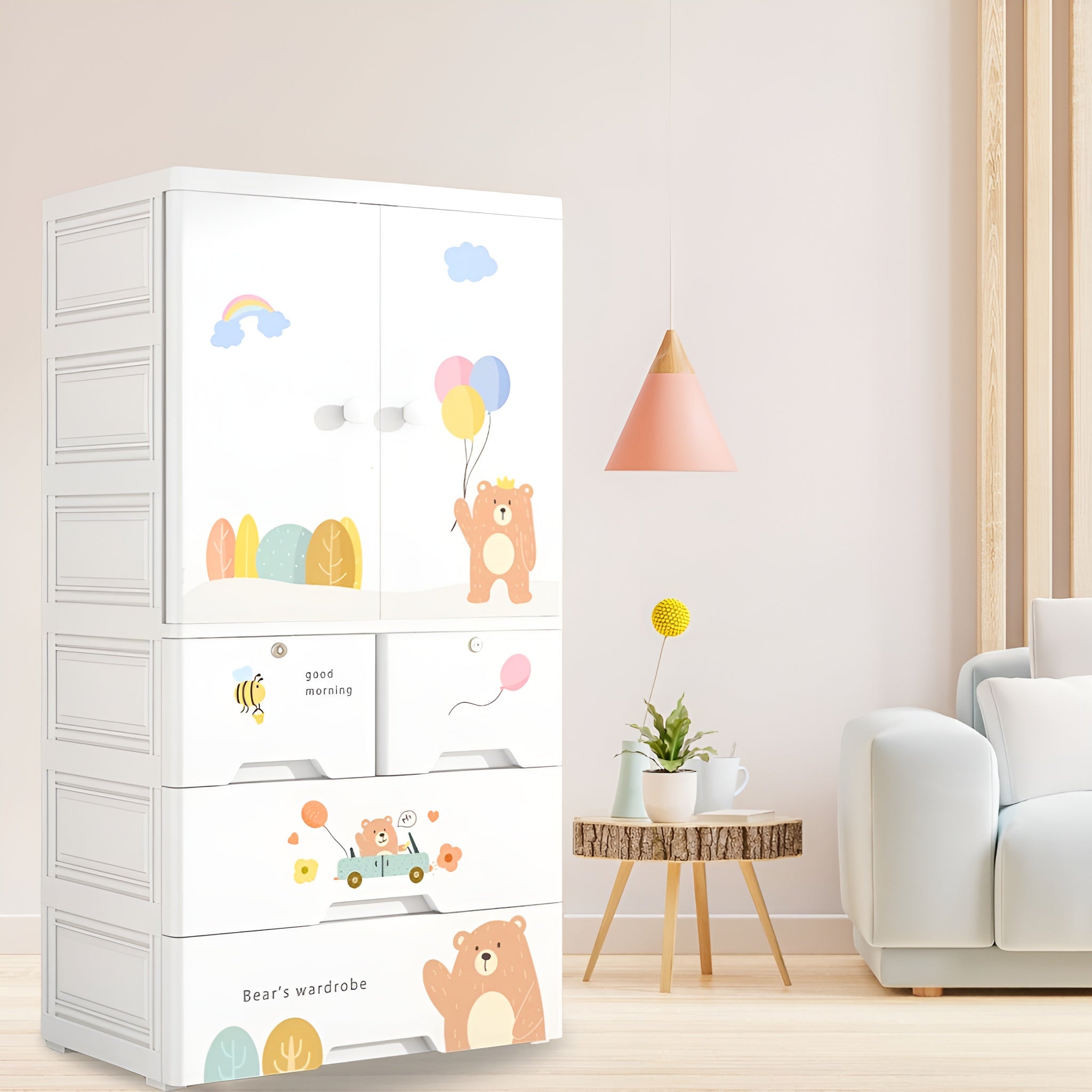 portable_kids_storage_cabinet_for_bedroom__Bear