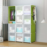 scratch-resistant_12_door_PP_wardrobe_for_long-term_storage__green