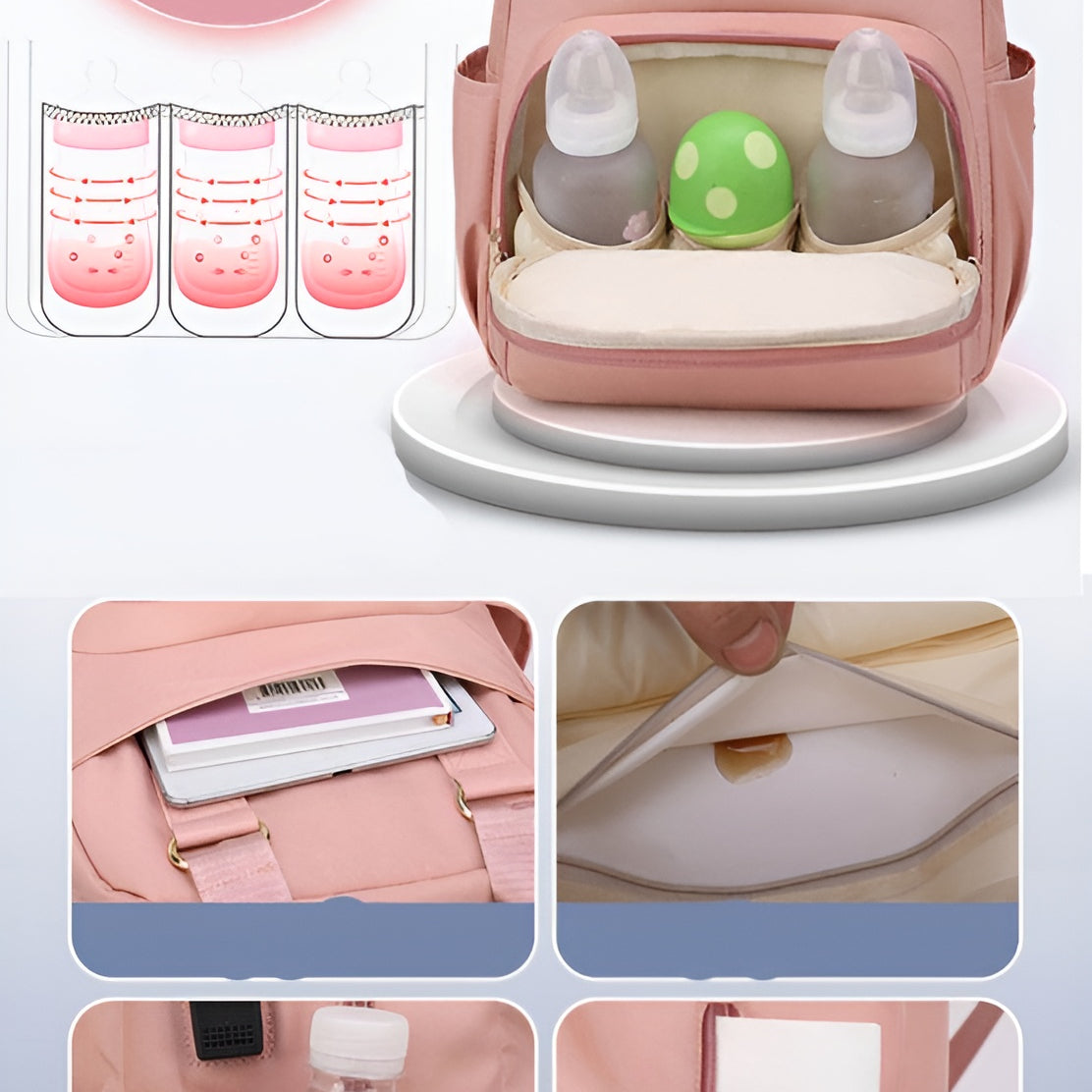 Baby_diaper_bag_with_insulated_bottle_holders_and_USB_port__Pink