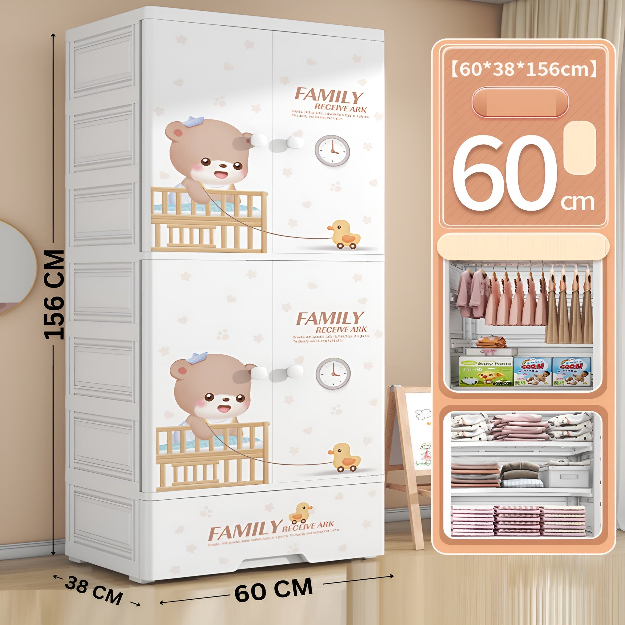 Durable and stylish kids storage cabinet__Family