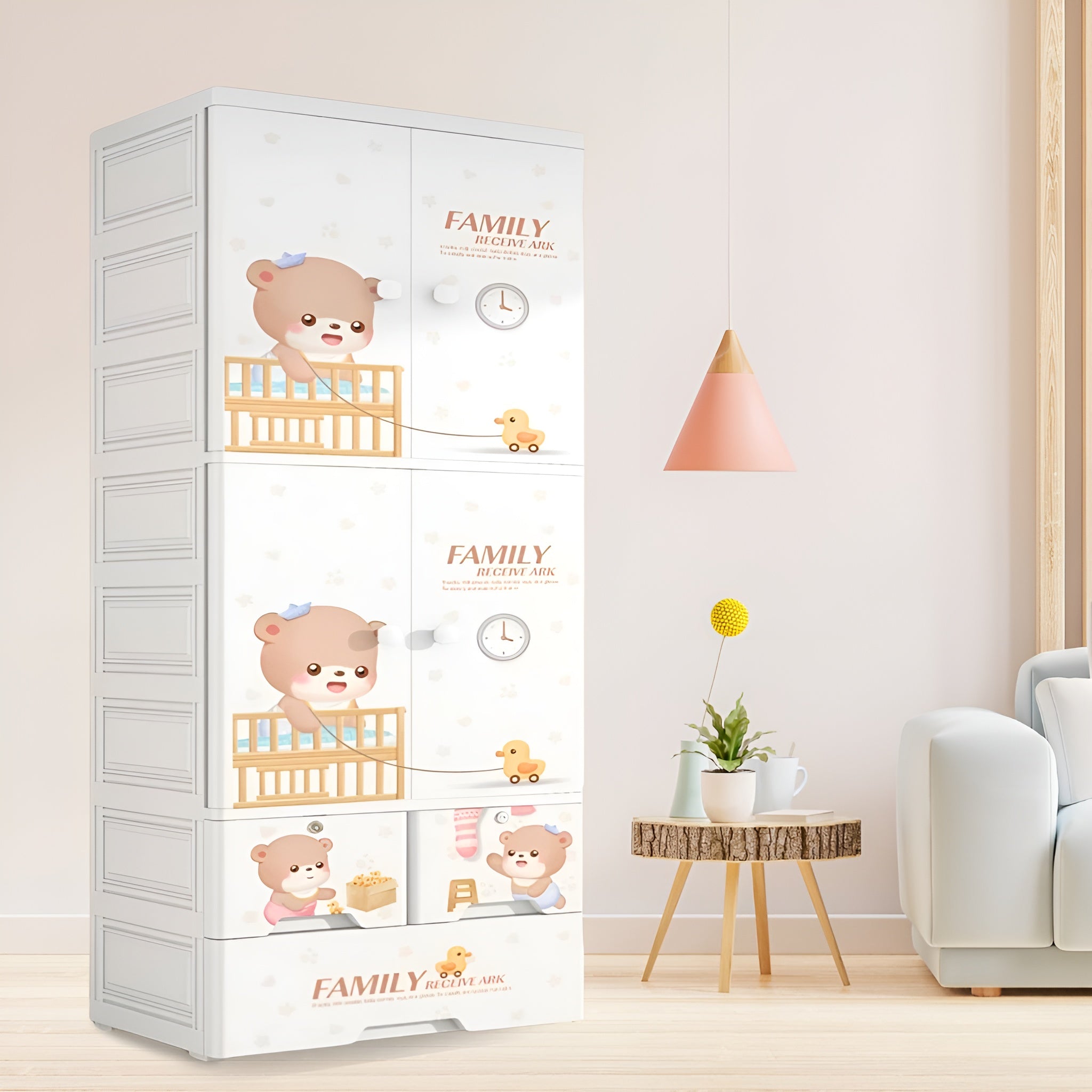 Easy assemble plastic wardrobe__Family