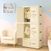 Easy to clean plastic wardrobe for kids bedroom organization__70221 Bao Bao bear