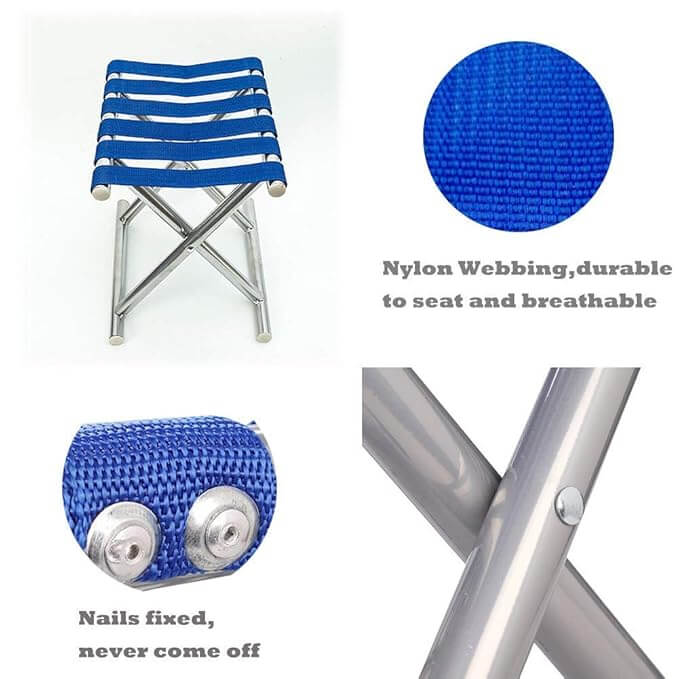 Foldable_Mini_Camp_Chair_Nylon_Seat__blue