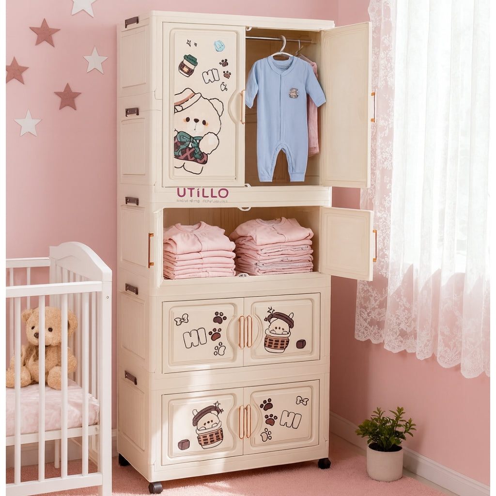 Foldable_kids_cupboard_with_doors_shelves__Lollipop-Bear