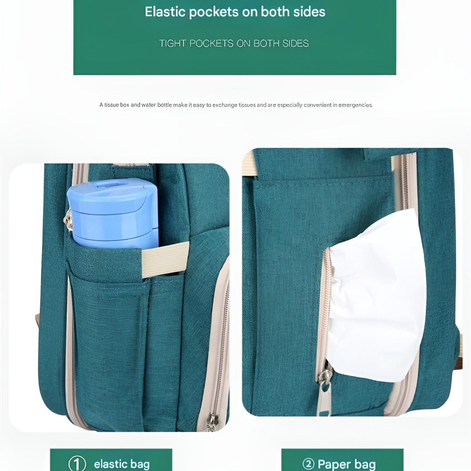 Foldable_large_capacity_diaper_bag_with_wide_opening__Green