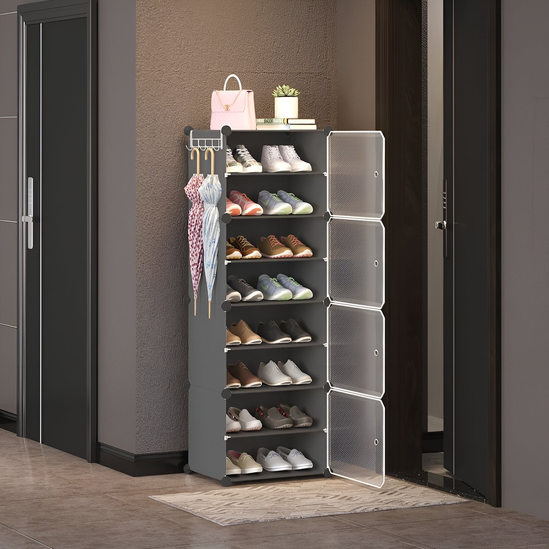 Modern_multi-tier_shoe_storage_solution_for_homes__16-pair-gray