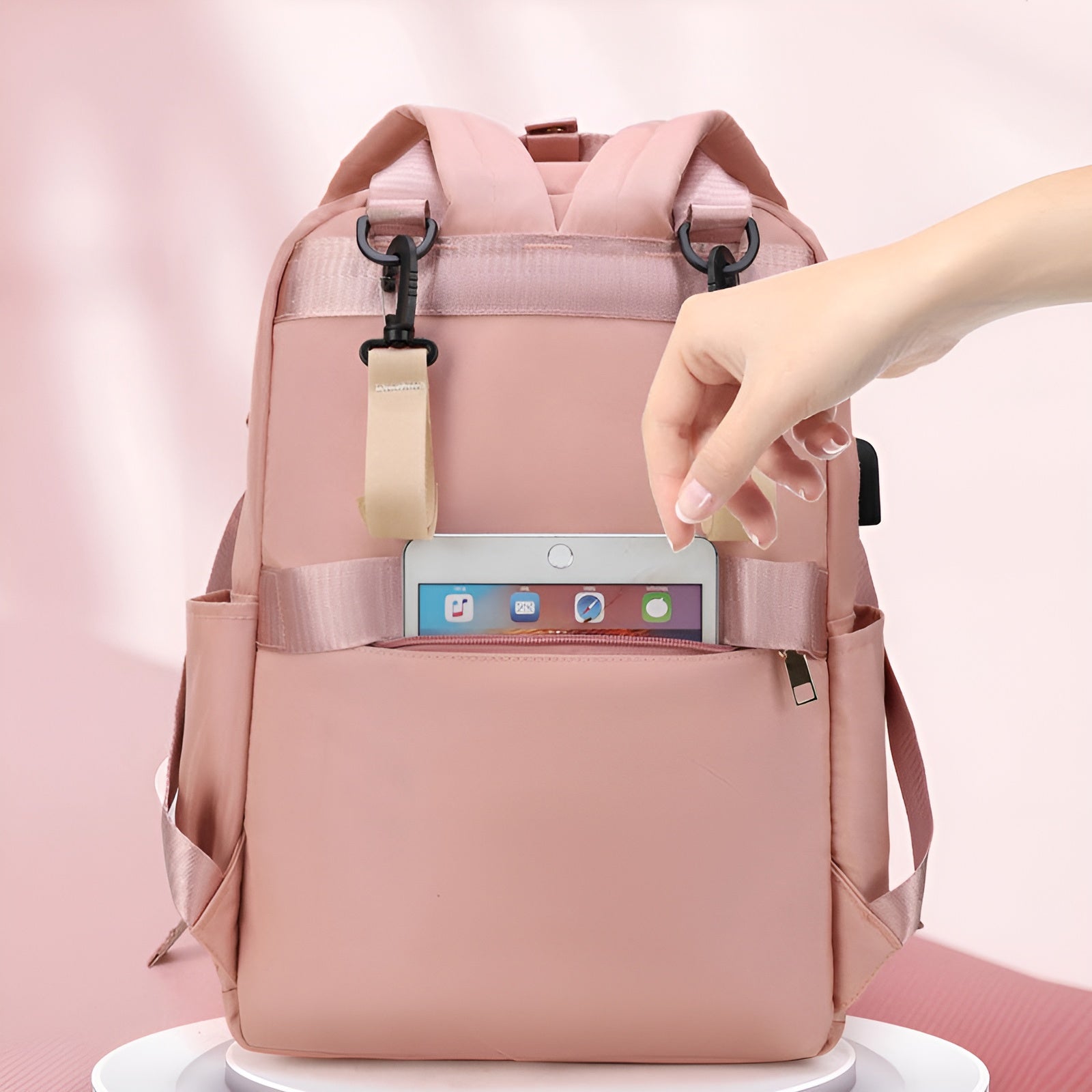 Spacious_and_lightweight_diaper_bag_for_travel_and_home_use__Pink