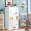 Kids Wardrobe with Shelves – Perfect for Toys & Clothes (60 * 38 * 113 Cm)