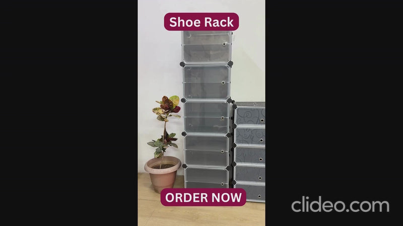 durable hard plastic shoe rack with multiple tiers__4-box