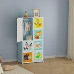 portable PP cupboard for bedroom organization__blue
