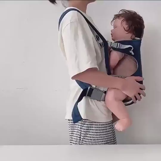 Ergonomic adjustable front baby carrier for newborns and toddlers__Blue